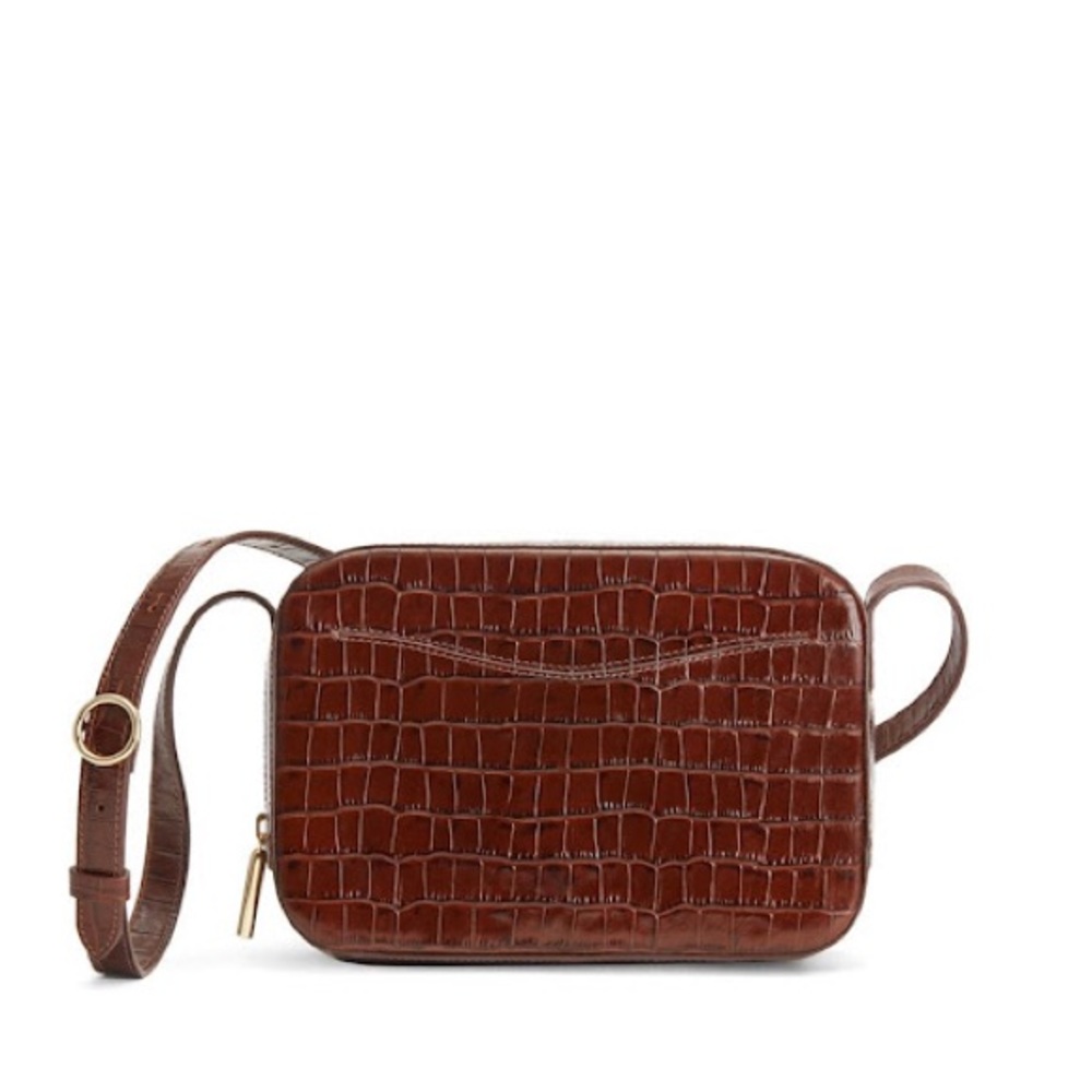 cuyana croc-embossed camera bag